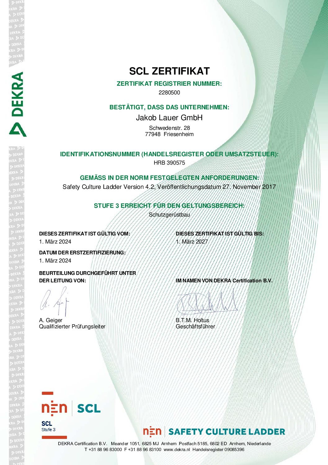 SCL-Zertifikat